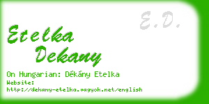 etelka dekany business card