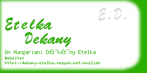 etelka dekany business card